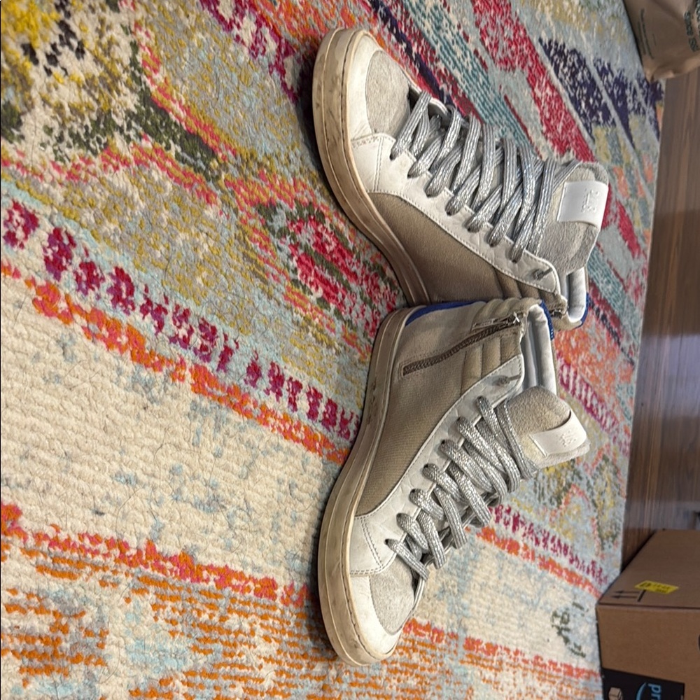 P448 Sparkling Gray High-Top Sneakers